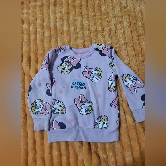 Disney Kids Daisy Duck & Minnie Mouse Sweatshirt 4T - Picture 2 of 4